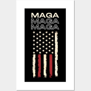 MAGA Flag Design Posters and Art